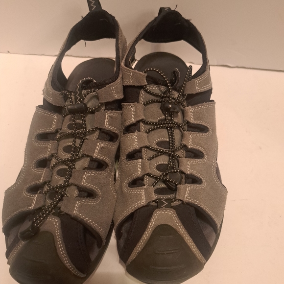 Coleman closed toe comfort outdoor shoes suede mens size 10.5 sandals - Picture 2 of 5